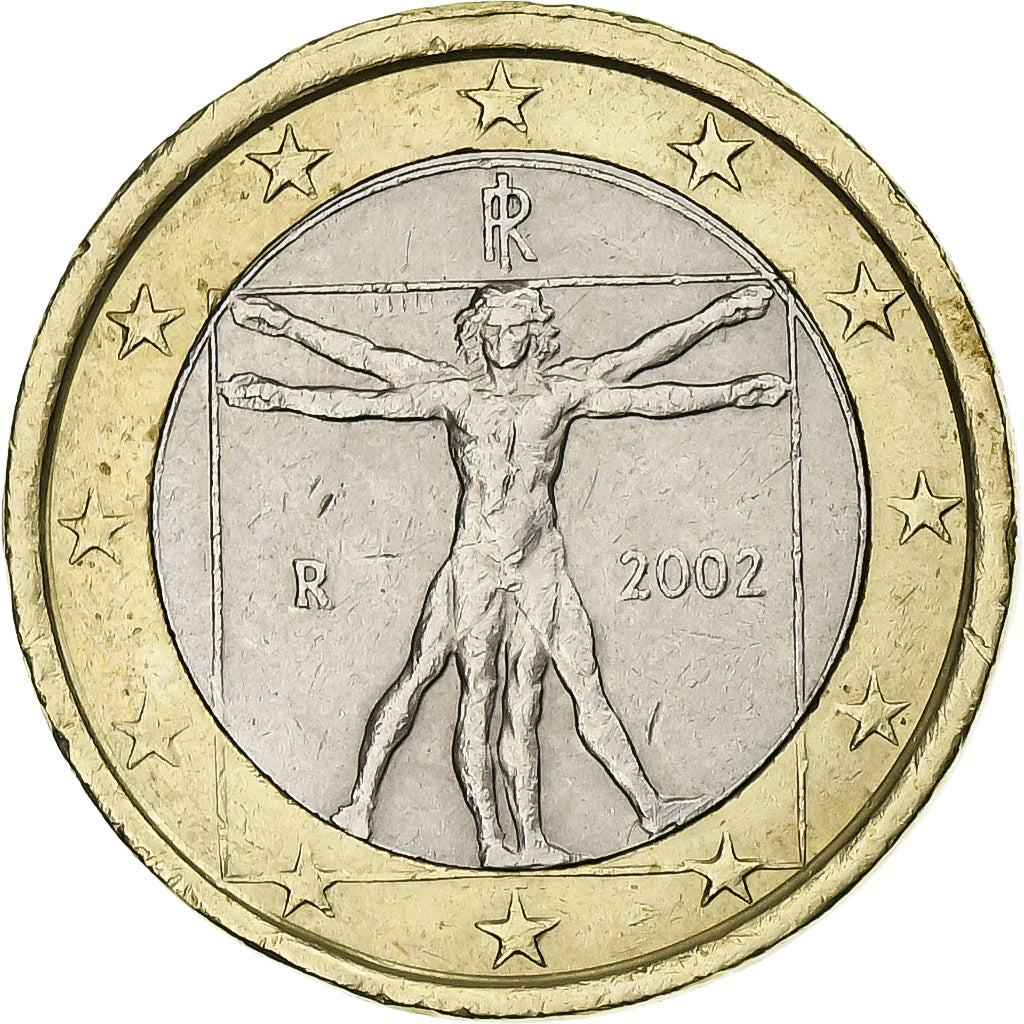 Italie, 1 Euro, 2002, Rome, Bimétallique, TTB+