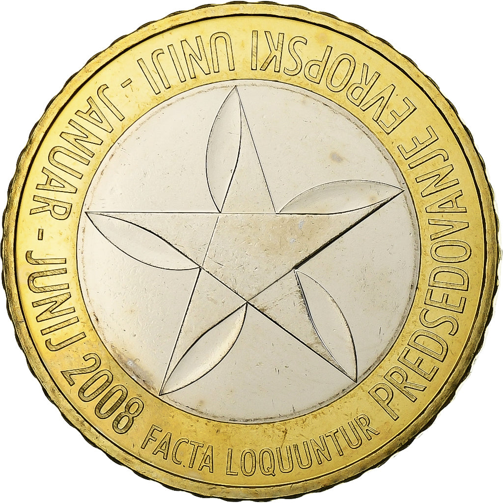 Eslovénia, 3 Euro, Presidency EU, 2008, Utrecht, Bimetálico, MS(60-62)