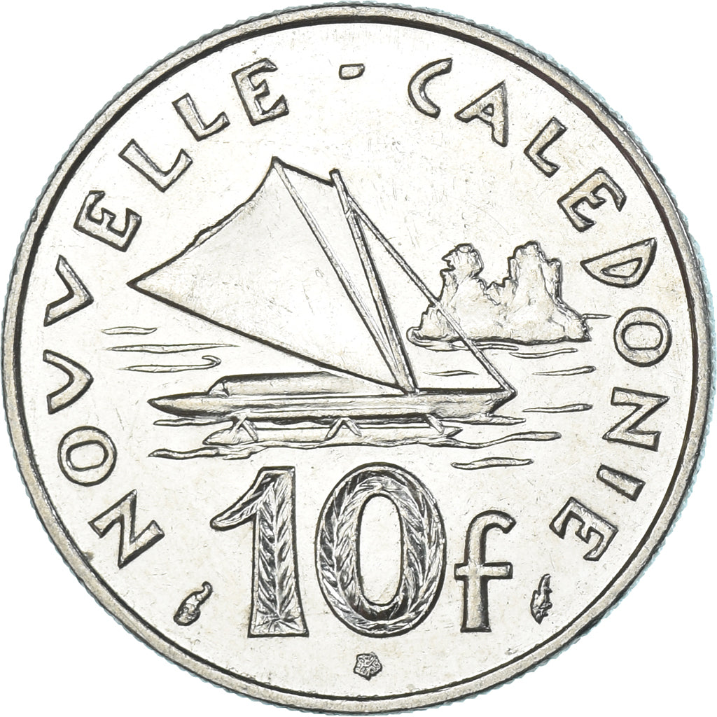 Coin, New Caledonia, 10 Francs, 1991
