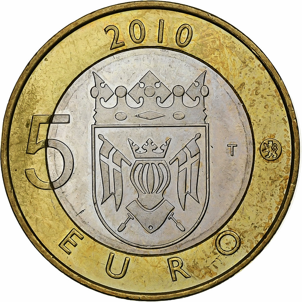 Finland, 5 Euro, Finland Proper, 2010, Vantaa, Bi-Metallic, AU(55-58)