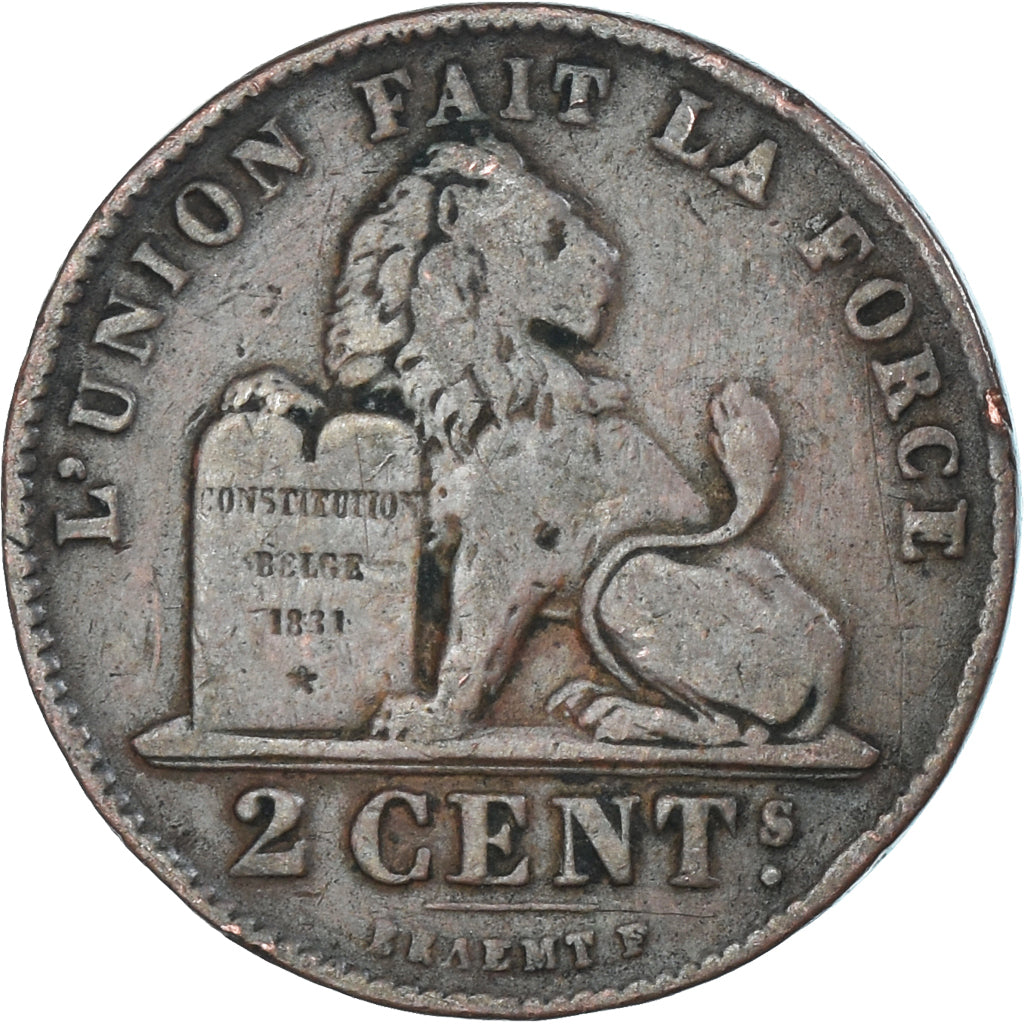 Monnaie, Belgique, 2 Centimes, 1909