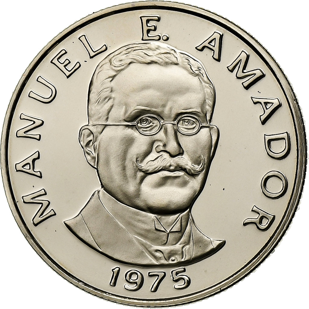 Panamá, 10 Centesimos, 1975, Franklin Mint, Prueba, Cobre - níquel recubierto