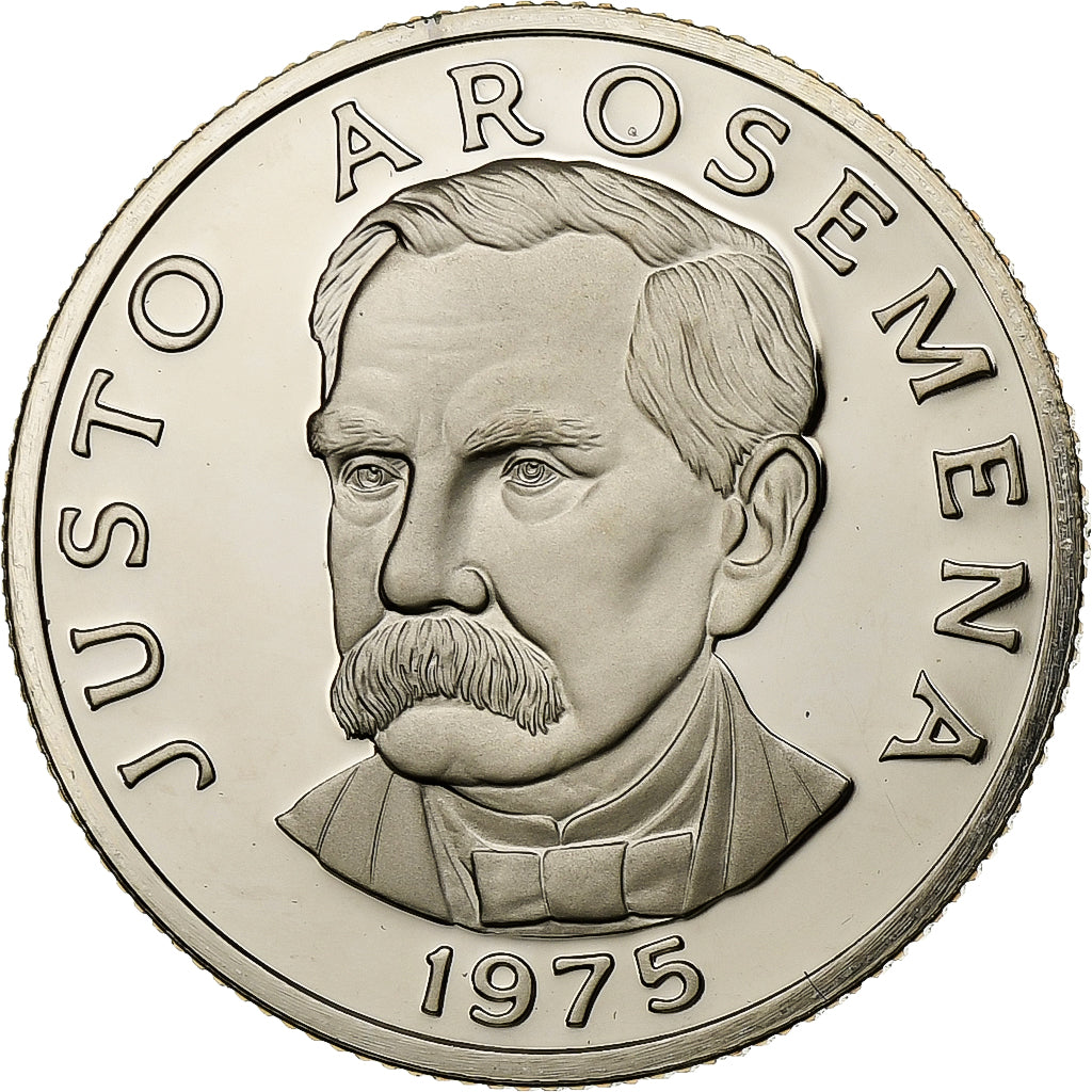 Panama, 25 Centesimos, 1975, Franklin Mint, Proof, Copper-Nickel Clad Copper