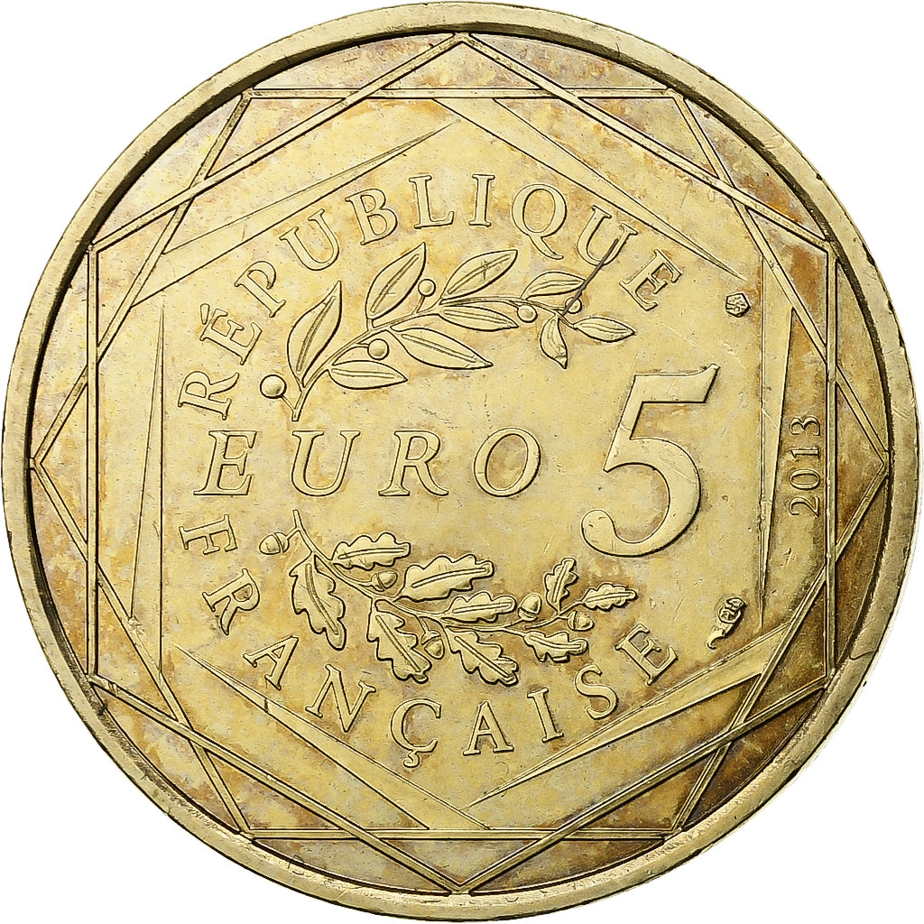 Francja, 5 Euro, Fraternité, 2013, MDP, Srebro, MS(60-62)