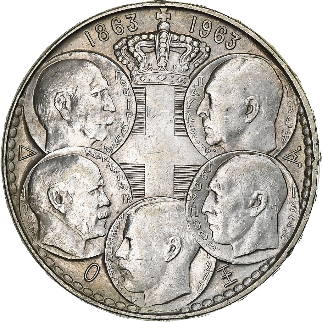 Greece, Paul I, 30 Drachmai, 1963, Paris, Silver, AU(50-53)