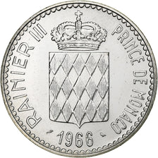 Mónaco, Rainier III, 10 Francs, 1966, Paris, Plata, MBC+