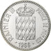 Mónaco, Rainier III, 10 Francs, 1966, Paris, Plata, MBC+