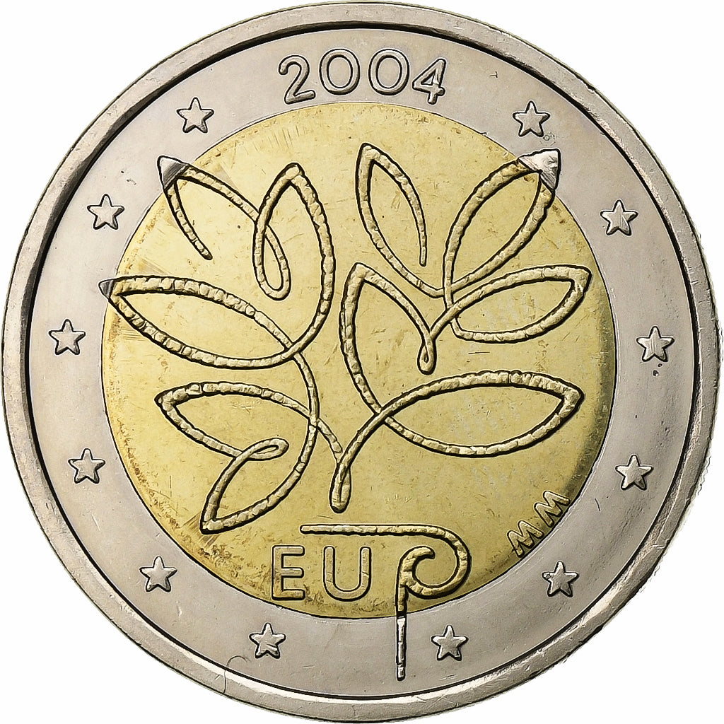 Finlande, 2 Euro, Élargement de l'U.E., 2004, Vantaa, Bimétallique, SPL
