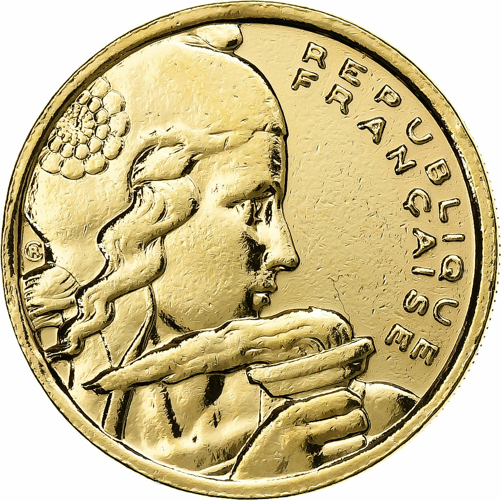 Francia, 100 Francs, Cochet, 1954, Paris, gold-plated coin, Rame-nichel, MB+