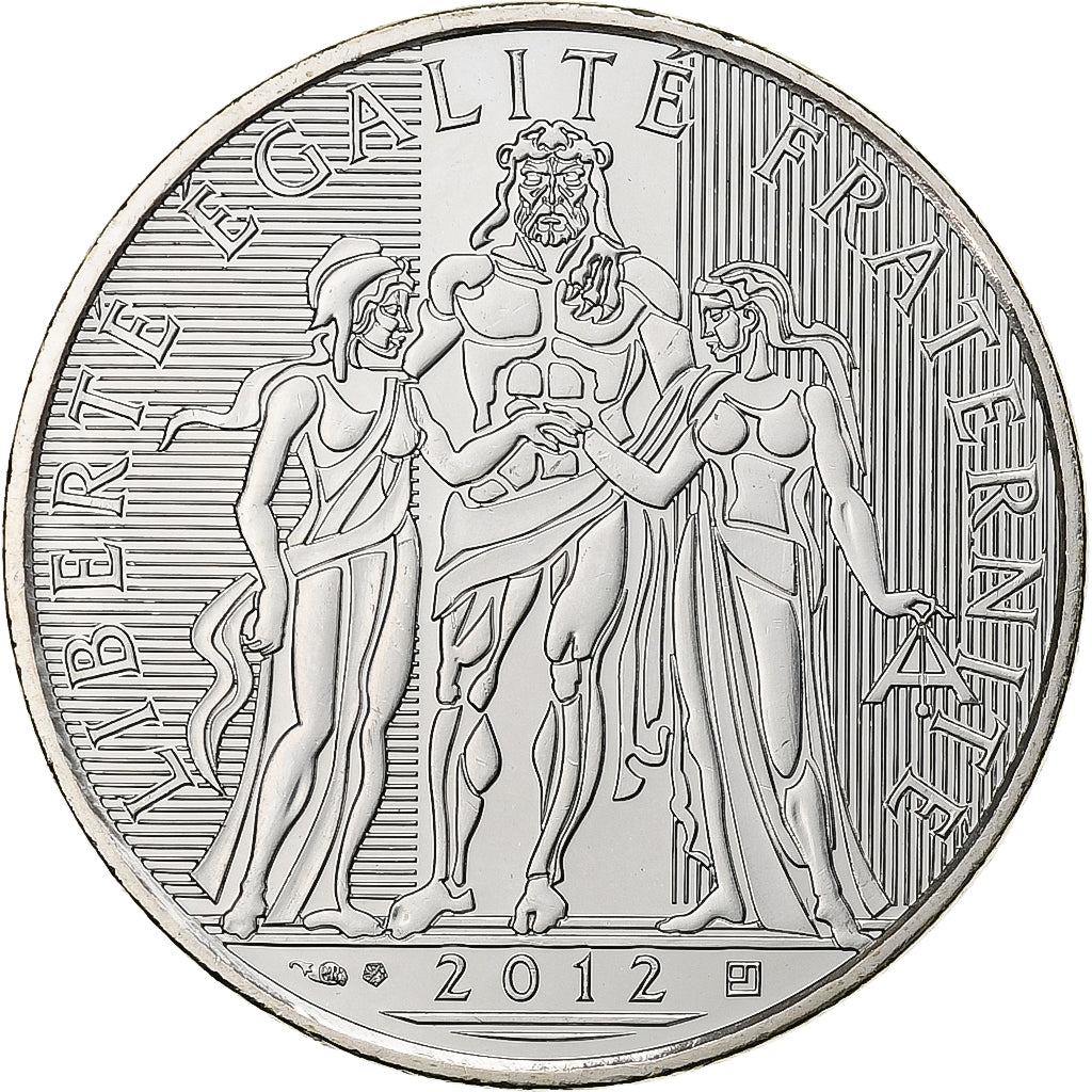 Francja, 10 Euro, Hercule, 2012, MDP, Srebro, MS(65-70)