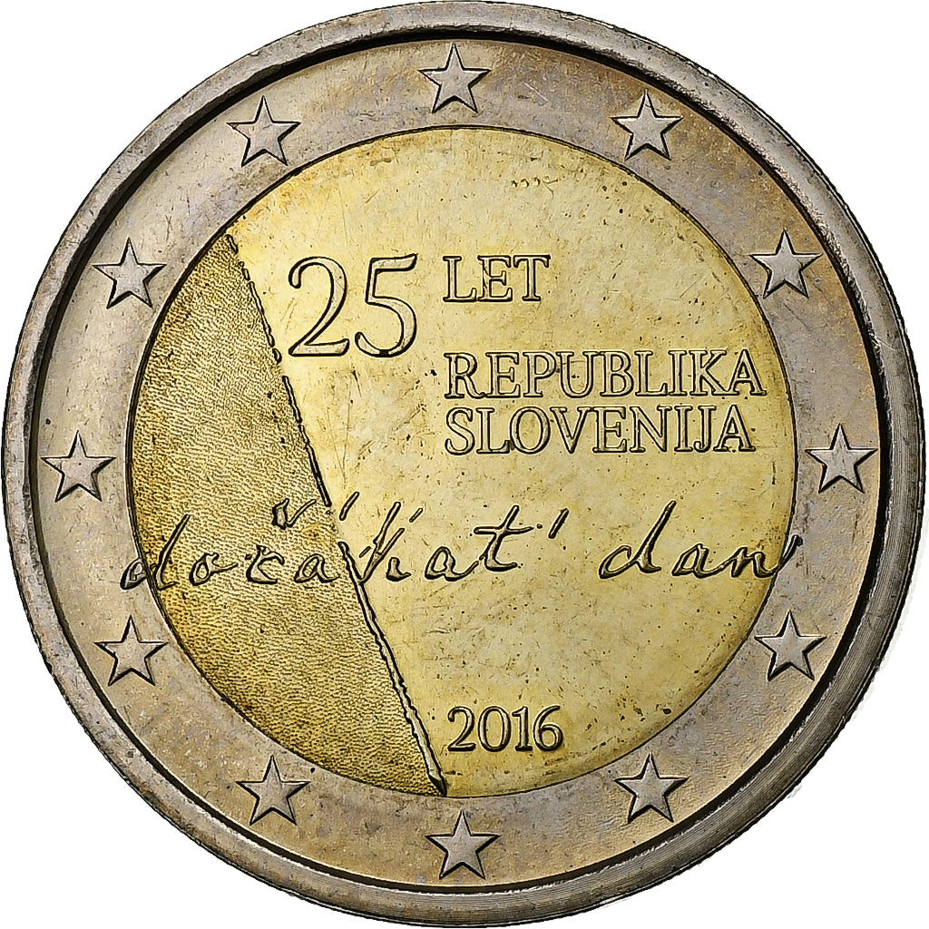 Slovénie, 2 Euro, Indépendance, 2016, Rome, Bimétallique, SUP+