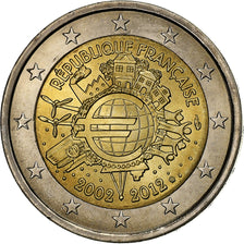 Frankrijk, 2 Euro, 10 Years of Euros Cash, 2012, MDP, Bi-Metallic, UNC-