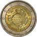 Frankrijk, 2 Euro, 10 Years of Euros Cash, 2012, MDP, Bi-Metallic, UNC-