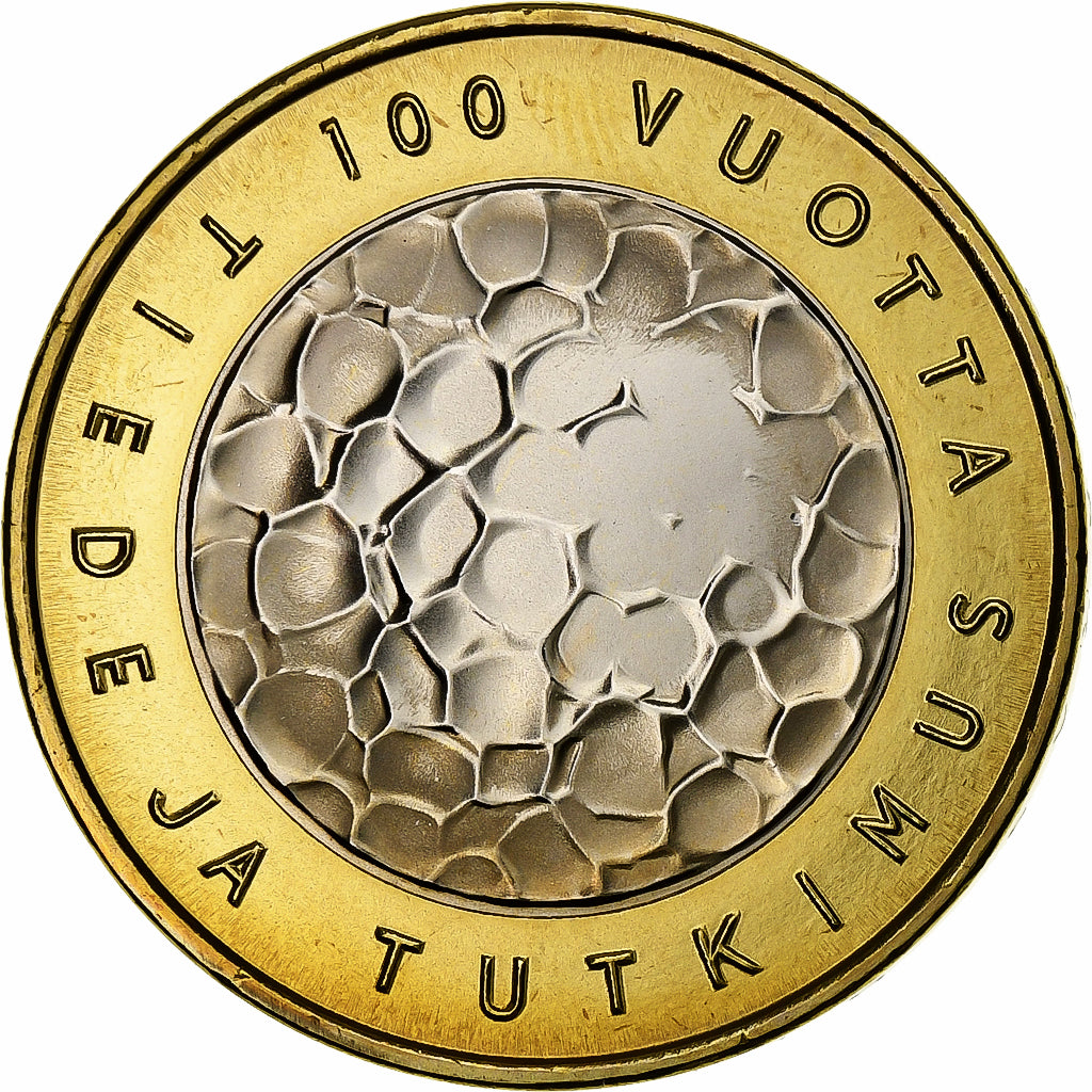 Finnland, 5 Euro, Science, 2008, Vantaa, Bi-Metallic, UNZ