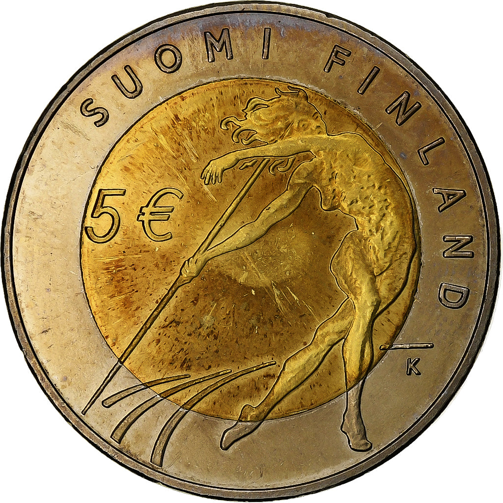 Finland, 5 Euro, Helsinki Athletic Championship, 2005, Vantaa, Bi-Metallic