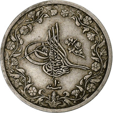 Egitto, Abdul Hamid II, 2/10 Qirsh, 1884 (AH 1293/10), Vienna, Rame-nichel, BB