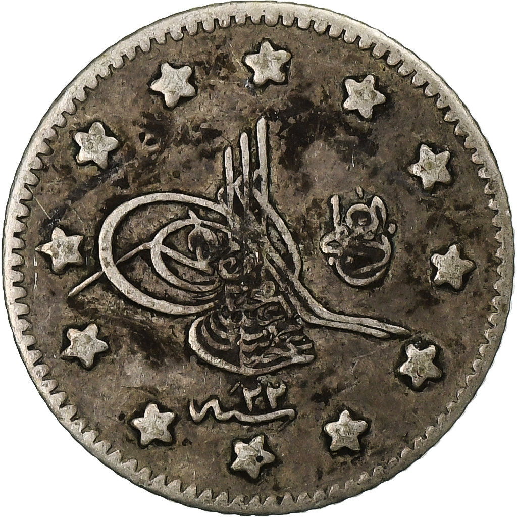 Ottoman Empire, Abdul Hamid II, 1 Kurus, 1897 (1293), Constantinople, Zilver, ZF