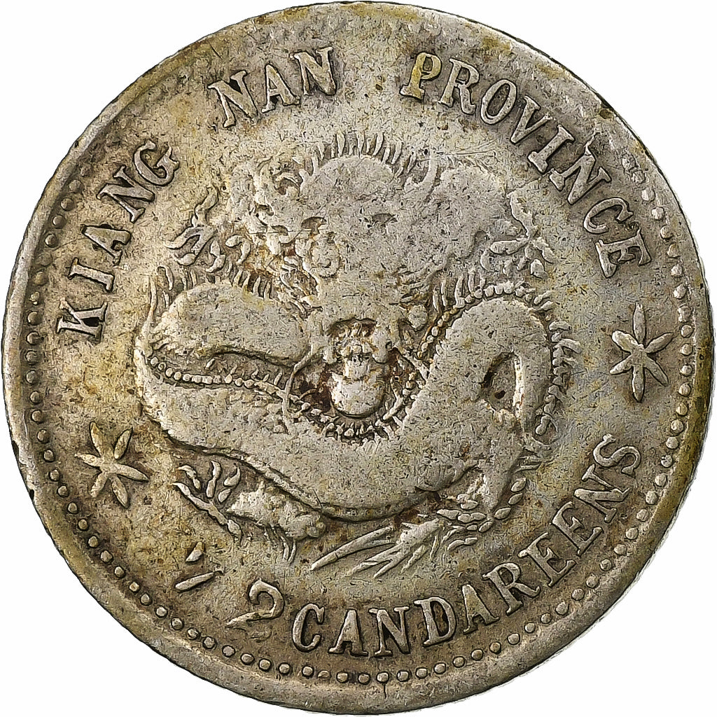 China, KIANGNAN, Guangxu, 7,2 candareens, 1899, Prata, VF(30-35)