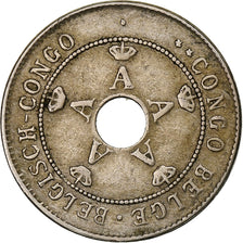 Congo belga, Albert I, 10 Centimes, 1911, Brussels, Plata, BC+