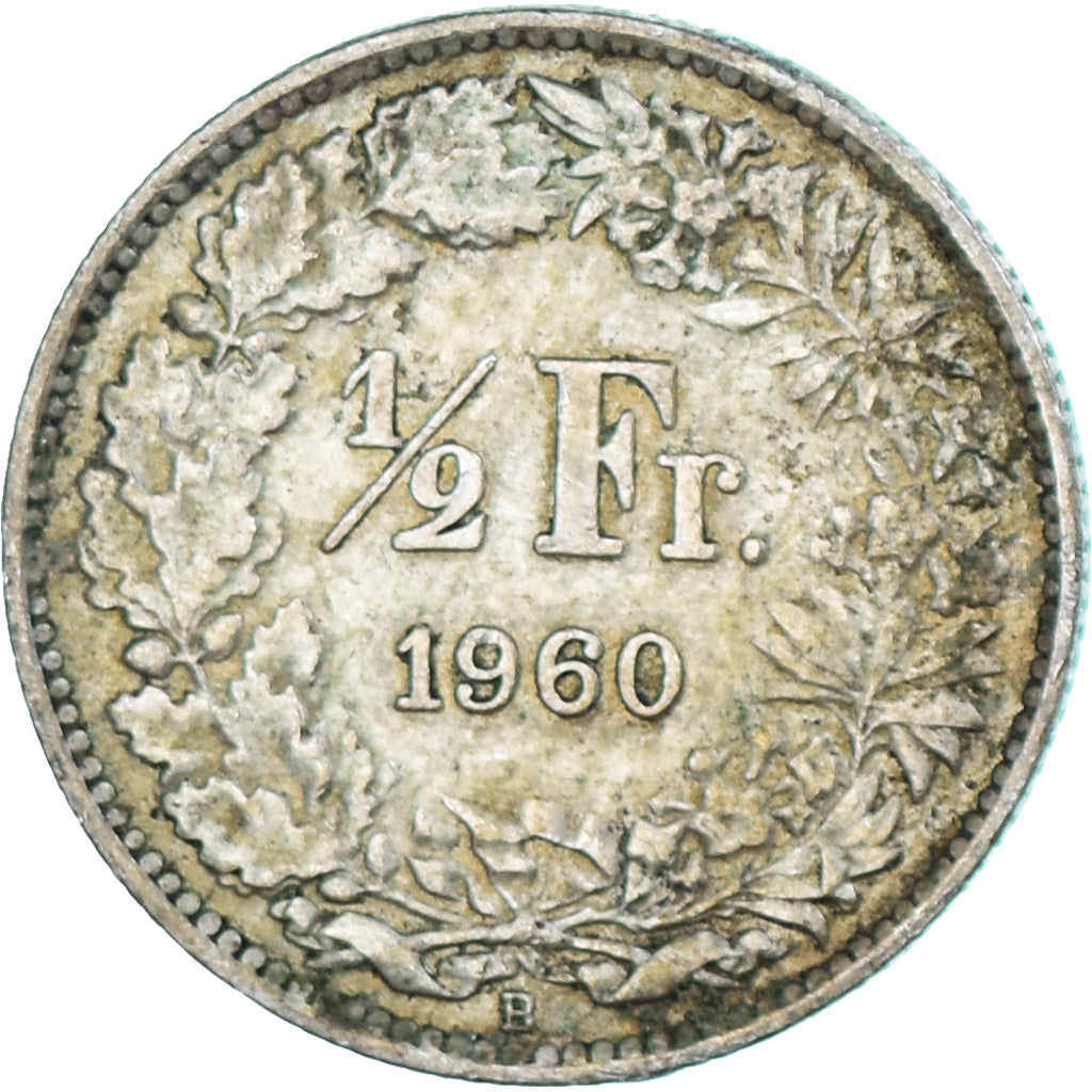 Moneda, Suiza, 1/2 Franc, 1960