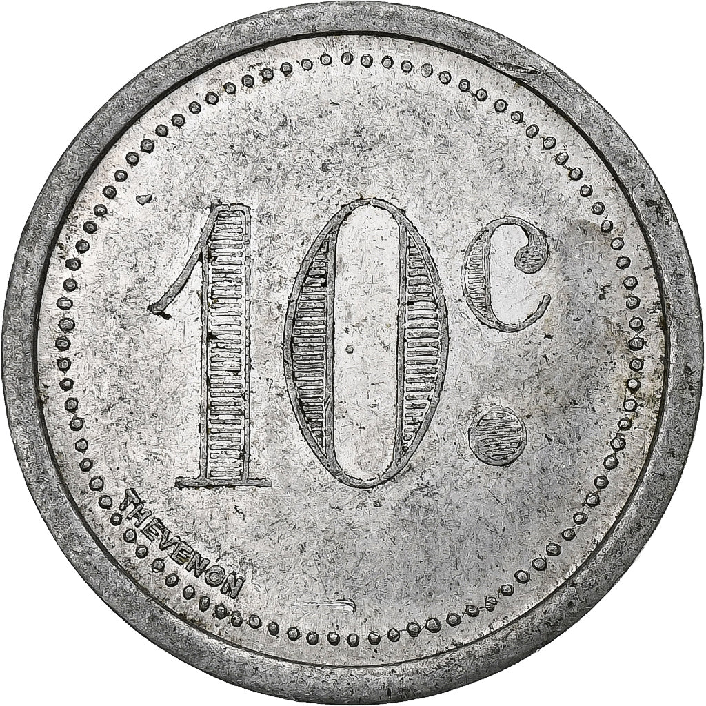 Francja, Chambre de Commerce d'Elbeuf, 10 Centimes, 1921, AU(50-53), Aluminium
