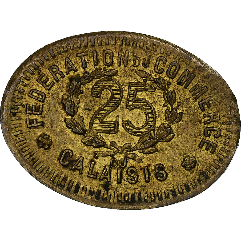 Francja, Fédération du Commerce du Calaisis, 25 Centimes, 1920, EF(40-45)