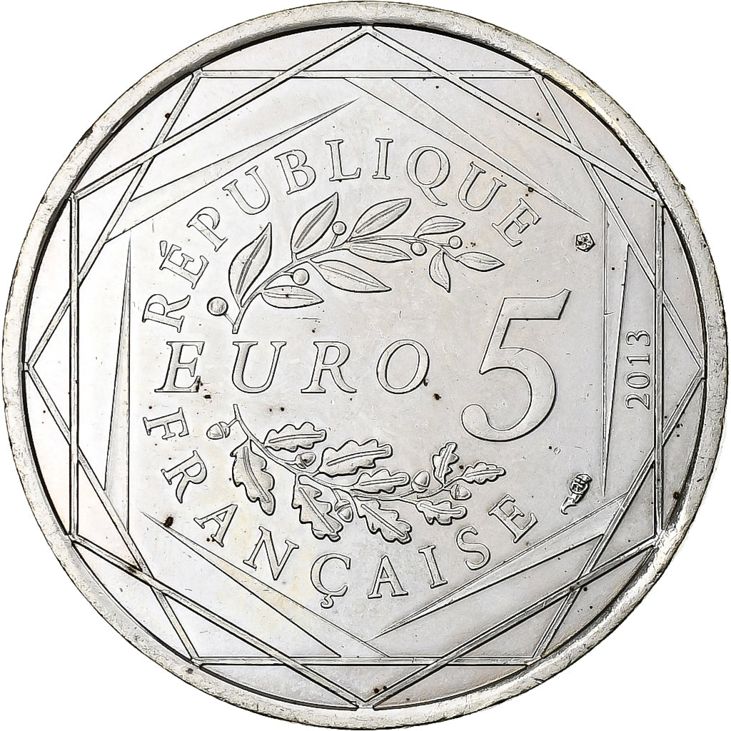 Francja, 5 Euro, Liberté, 2013, MDP, Srebro, MS(63)