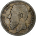 Belgio, Leopold II, 2 Francs, 1866, Brussels, Argento, B+