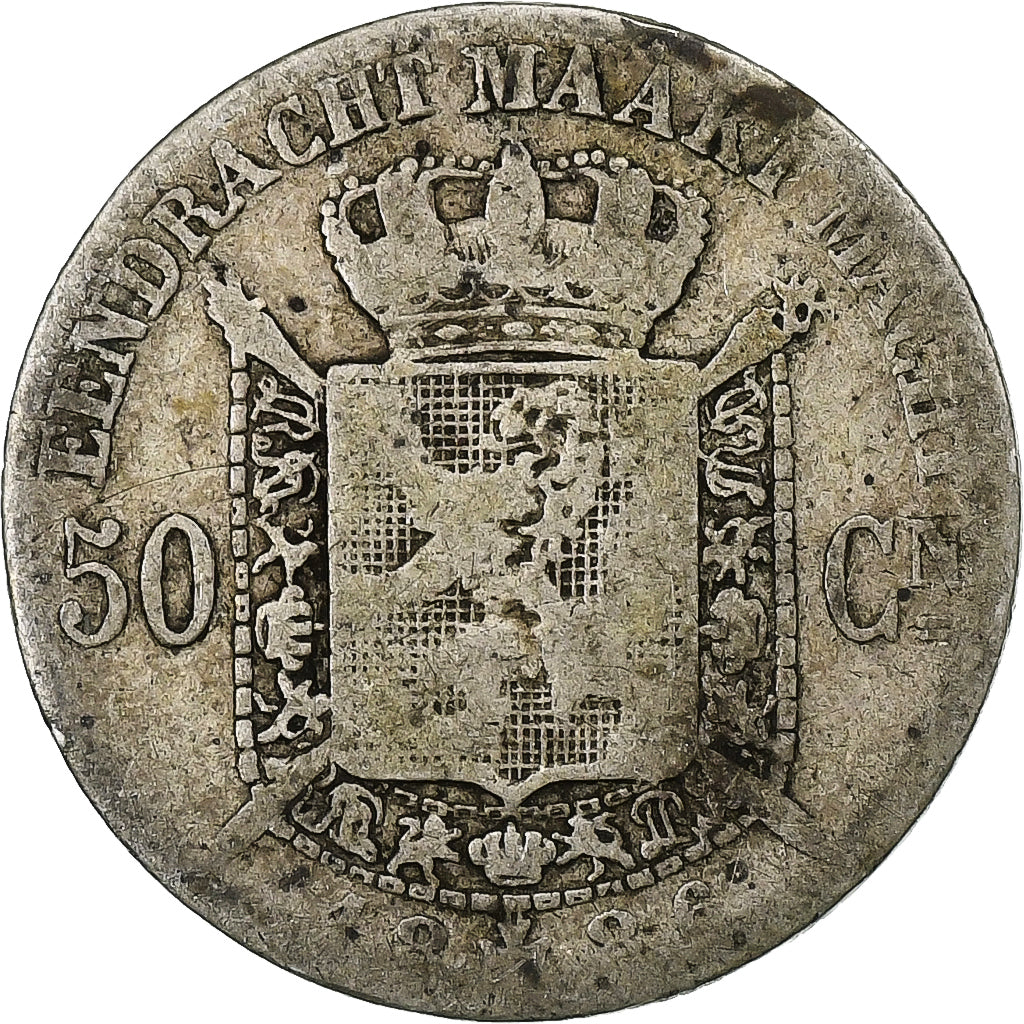 Belgien, Leopold II, 50 Centimes, 1886, Brussels, Silber, SGE+