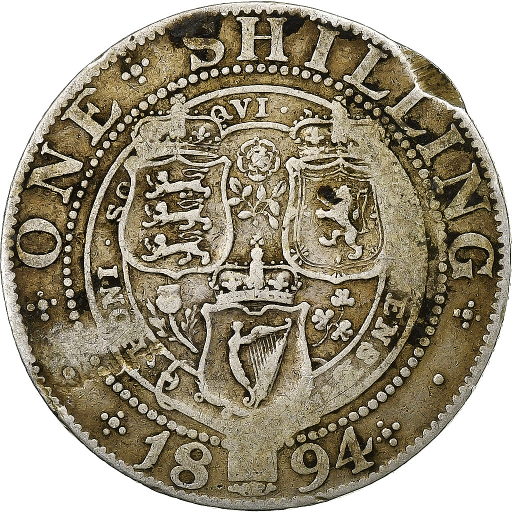 Great Britain, Victoria, Shilling, 1894, London, Silver, VF(20-25)