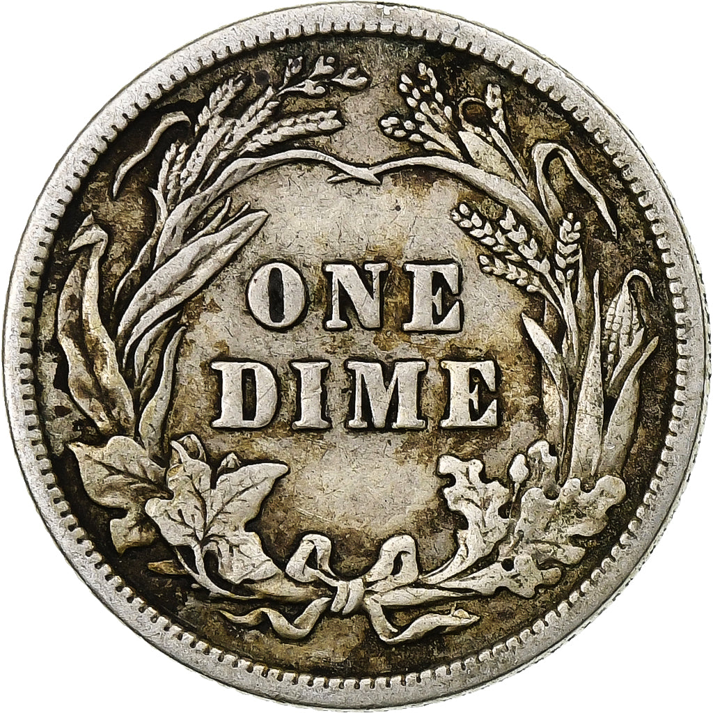 Stati Uniti, Dime, Barber, 1914, Philadelphia, Argento, MB+
