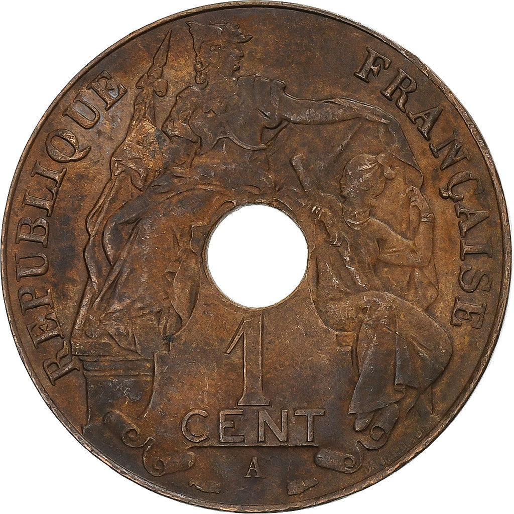 Indochina Francesa, 1 Centime, 1938, Paris, Bronze, VF(20-25)