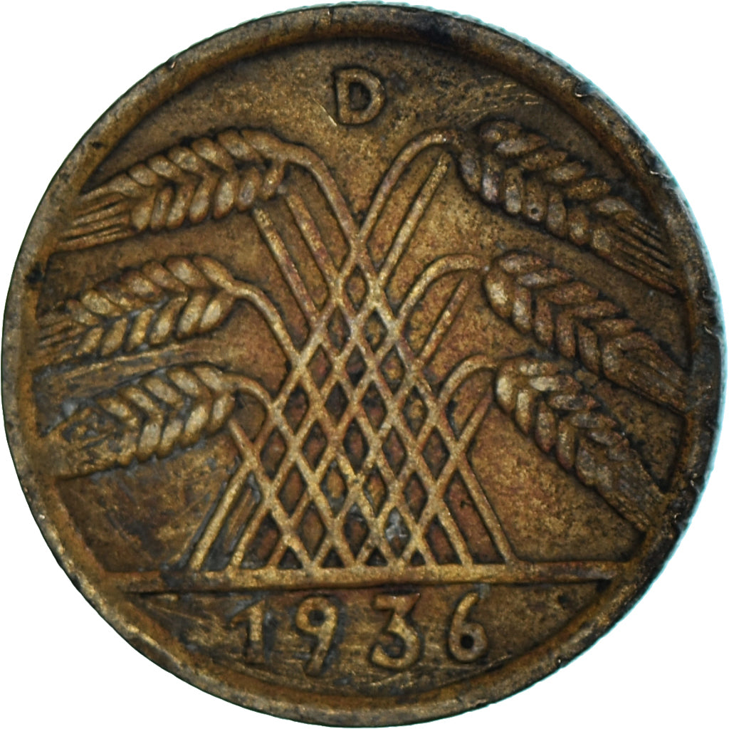 Monnaie, Allemagne, 10 Reichspfennig, 1936