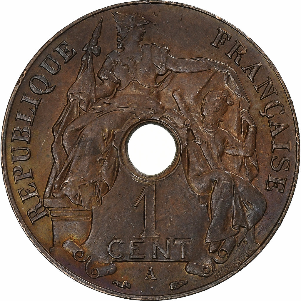 Indochine Française, 1 Centime, 1937, Paris, Bronze, TTB+