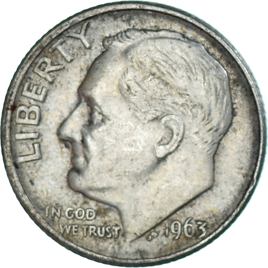 Coin, United States, Dime, 1963