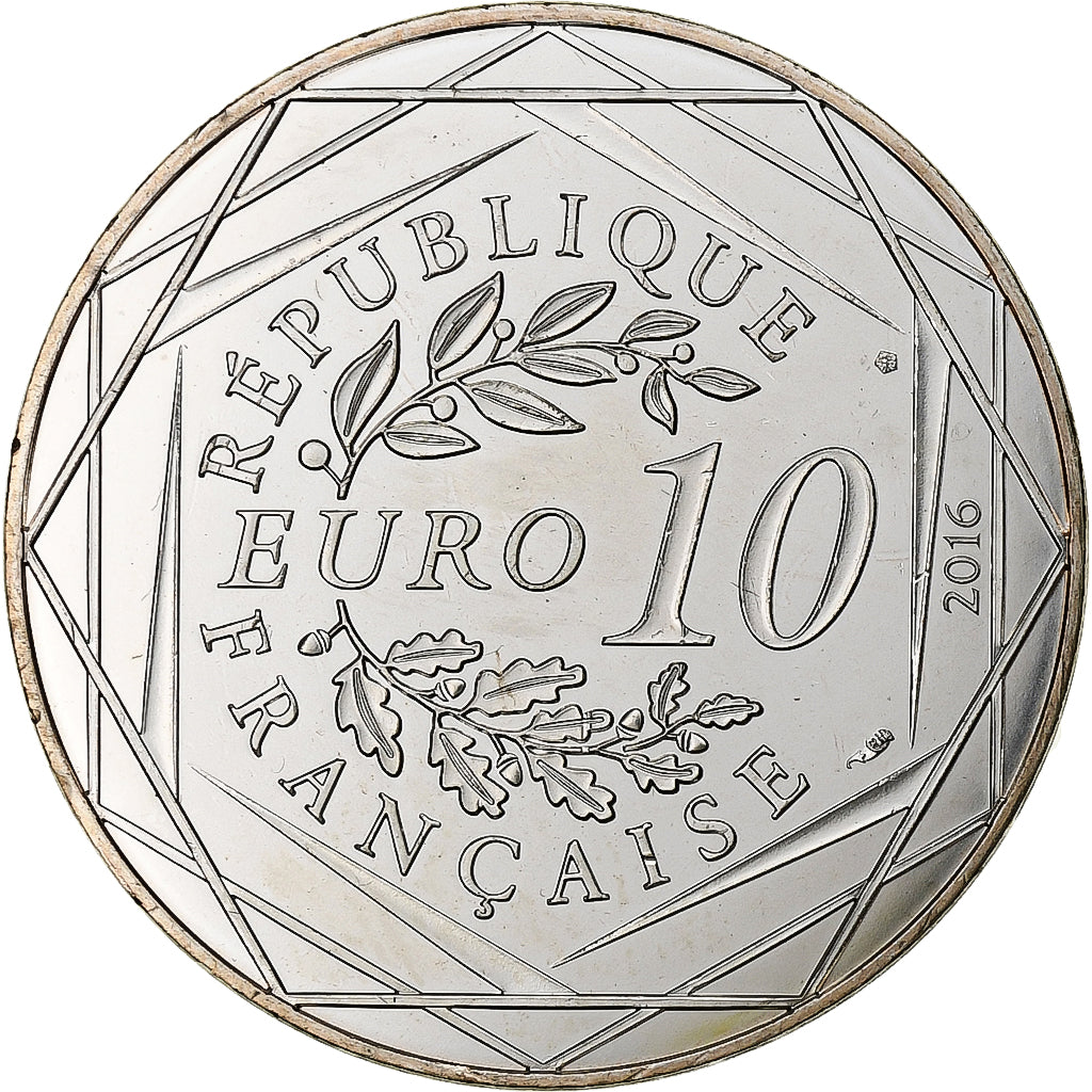 France, 10 Euro, Le Petit Prince (aux courses de voitures), 2016, MDP, Argent