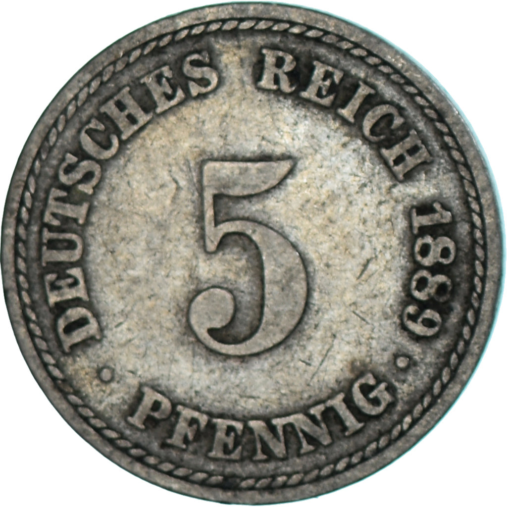 Moneta, Niemcy, 5 Pfennig, 1889