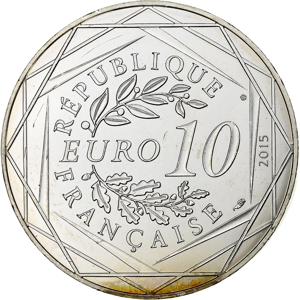 Francja, 10 Euro, Astérix Fraternité (Astérix chez les belges), 2015, MDP