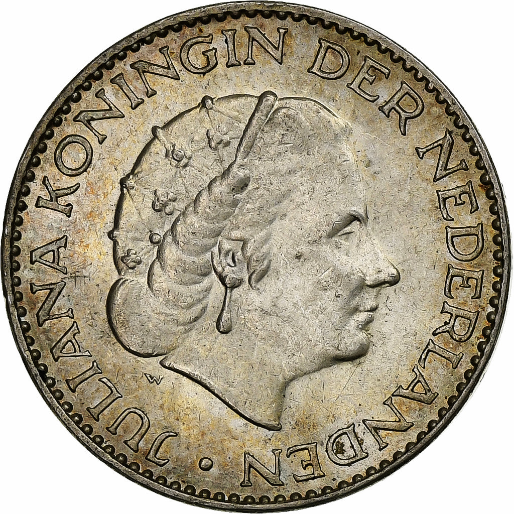 Netherlands, Juliana, Gulden, 1956, Utrecht, Silver, AU(50-53)