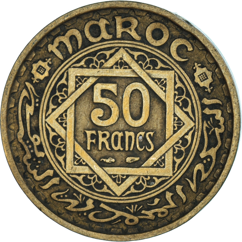 Moneda, Marruecos, 50 Francs, 1371