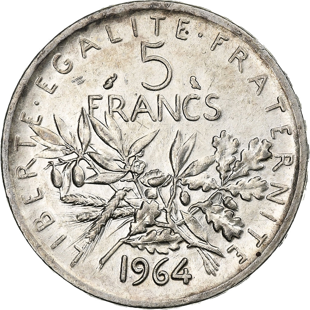 Francia, 5 Francs, Semeuse, 1964, Paris, Argento, SPL