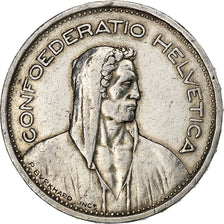 Suiza, 5 Francs, Herdsman, 1954, Bern, Plata, MBC