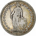Suiza, Franc, Helvetia, 1913, Bern, Plata, BC+