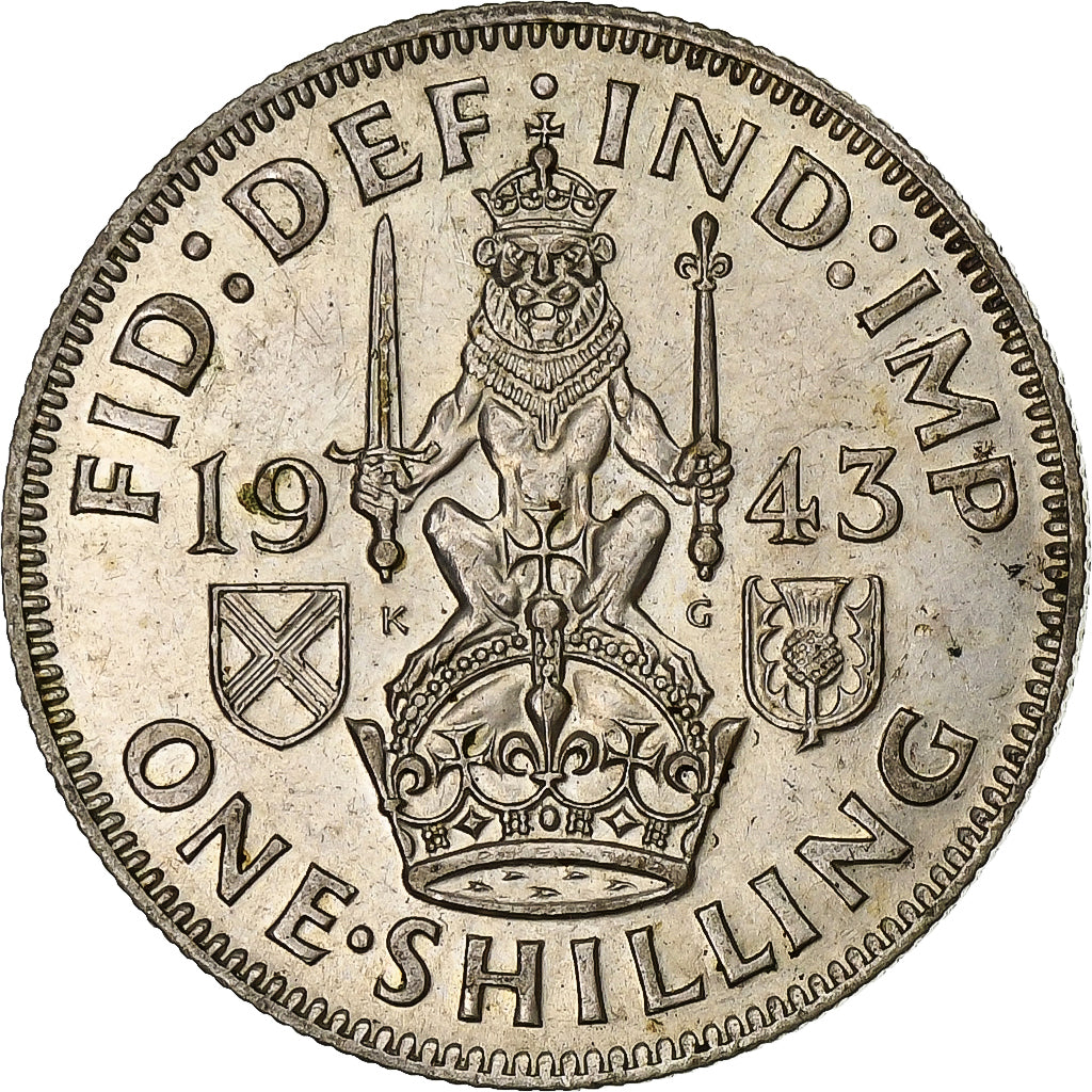 Grande-Bretagne, George VI, Shilling, 1943, Londres, Argent, TTB+