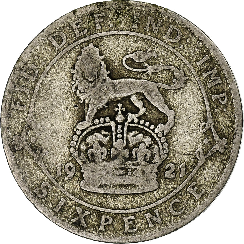 Gran Bretagna, George VI, 6 Pence, 1921, London, Argento, MB