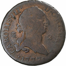 Spanje, Charles III, 2 Maravedis, 1777, Segovia, Koper, FR