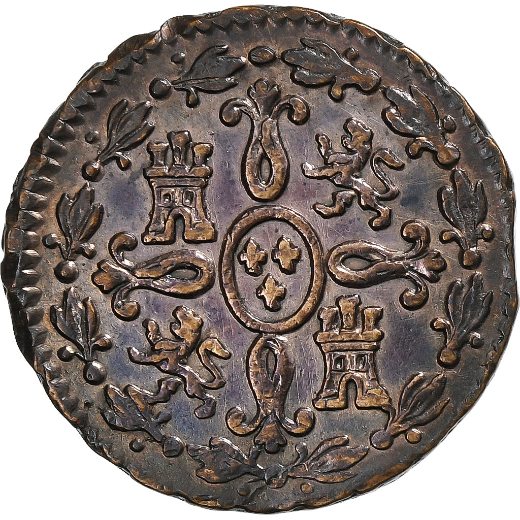Spanien, Ferdinand VII, 2 Maravedis, 1830, Segovia, Kupfer, S+