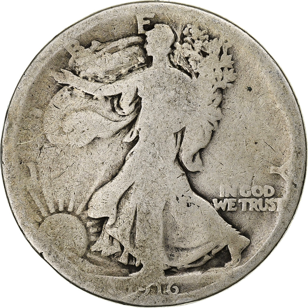 Estados Unidos da América, Walking Liberty Half Dollar, 1916, Philadelphia