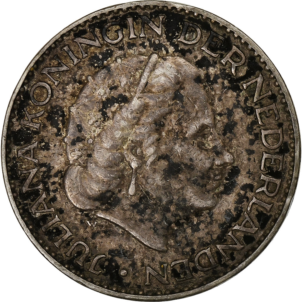 Netherlands, Juliana, Gulden, 1956, Utrecht, Silver, VF(30-35)