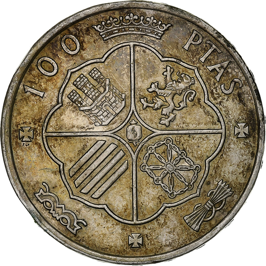 Spanien, Francisco Franco, 100 Pesetas, 1966, Madrid, Silber, SS+